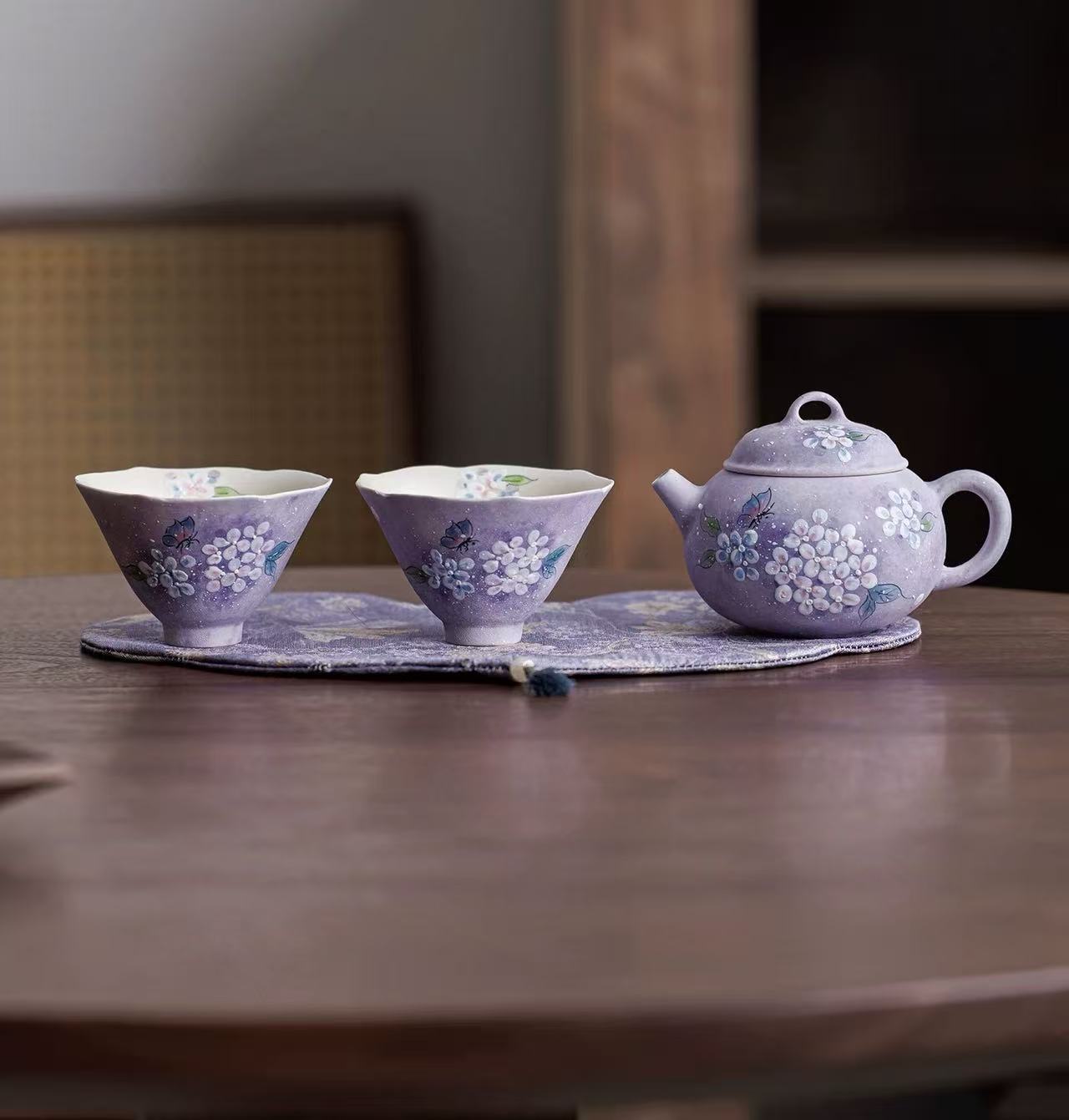 Hand-Painted Tea Set