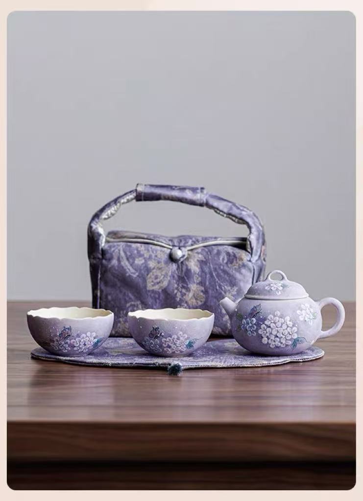 Hand-Painted Tea Set